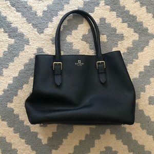 kate spade large black tote bag | black